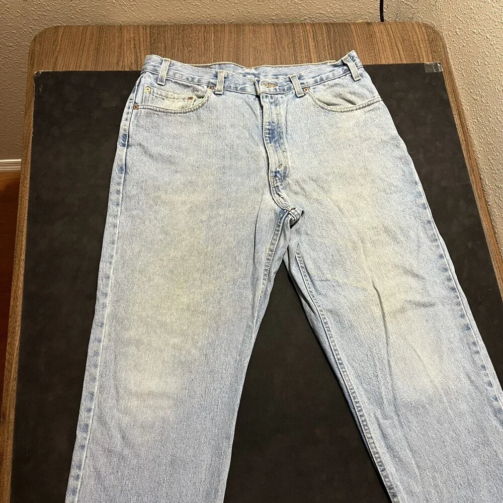 Vintage Levis 34x30 Jeans 550 USA Levi Skate Distressed Thrashed Denim 1990s